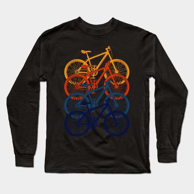 Cycling Colorful Bicycle Long Sleeve T-Shirt by ShirtsShirtsndmoreShirts